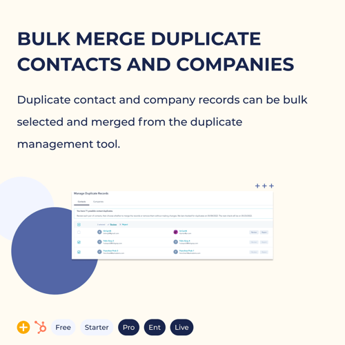 Bulk Merge Duplicate Contacts and Companies