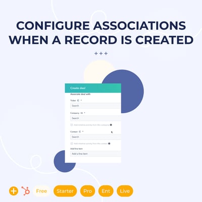 Configure associations when a record is created