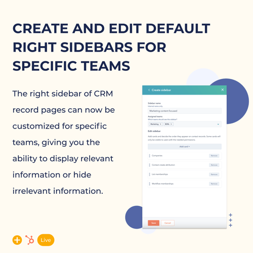 Create and Edit Default Right Sidebars for Specific Teams
