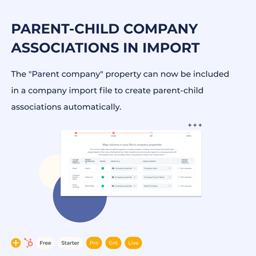 Parent-Child Company Associations in Import