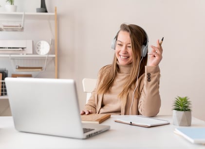 portrait-female-work-having-video-call