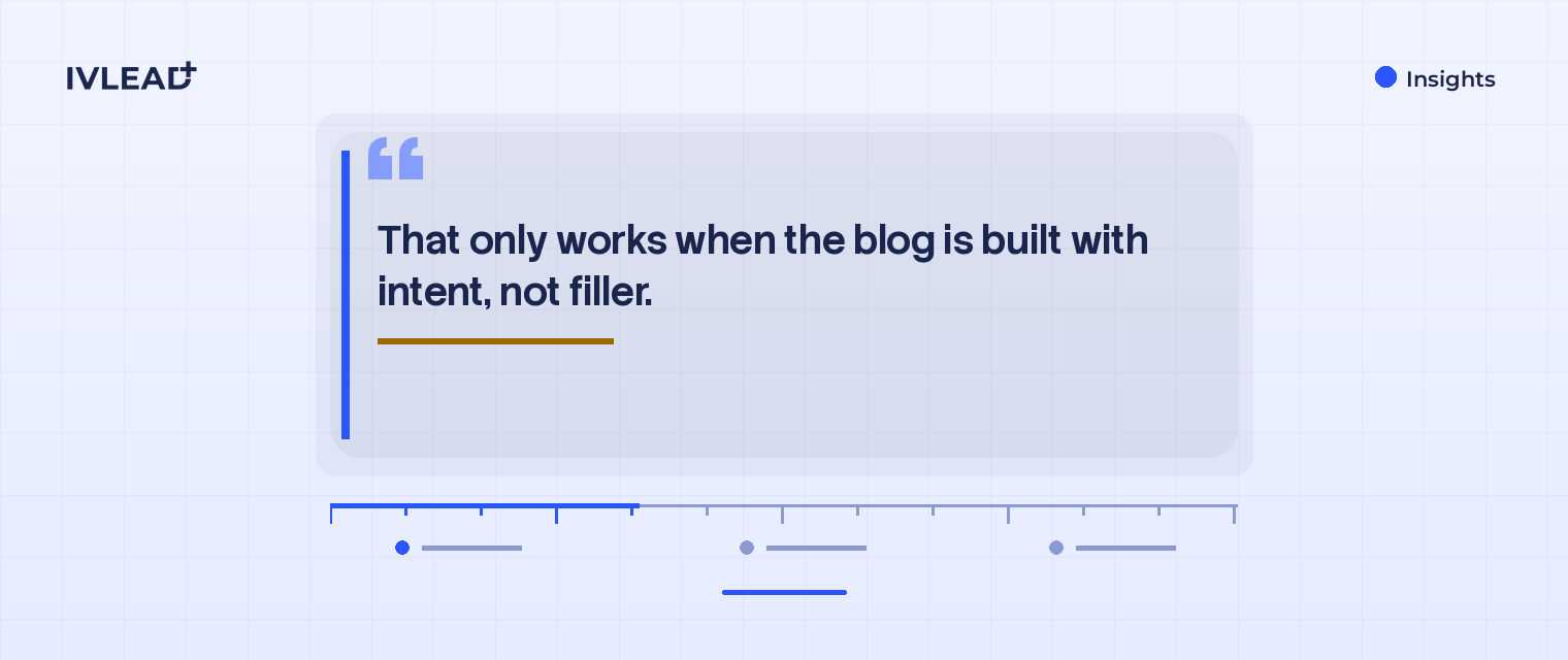Why your website needs a blog (and what a good one actually does) — IV-Lead