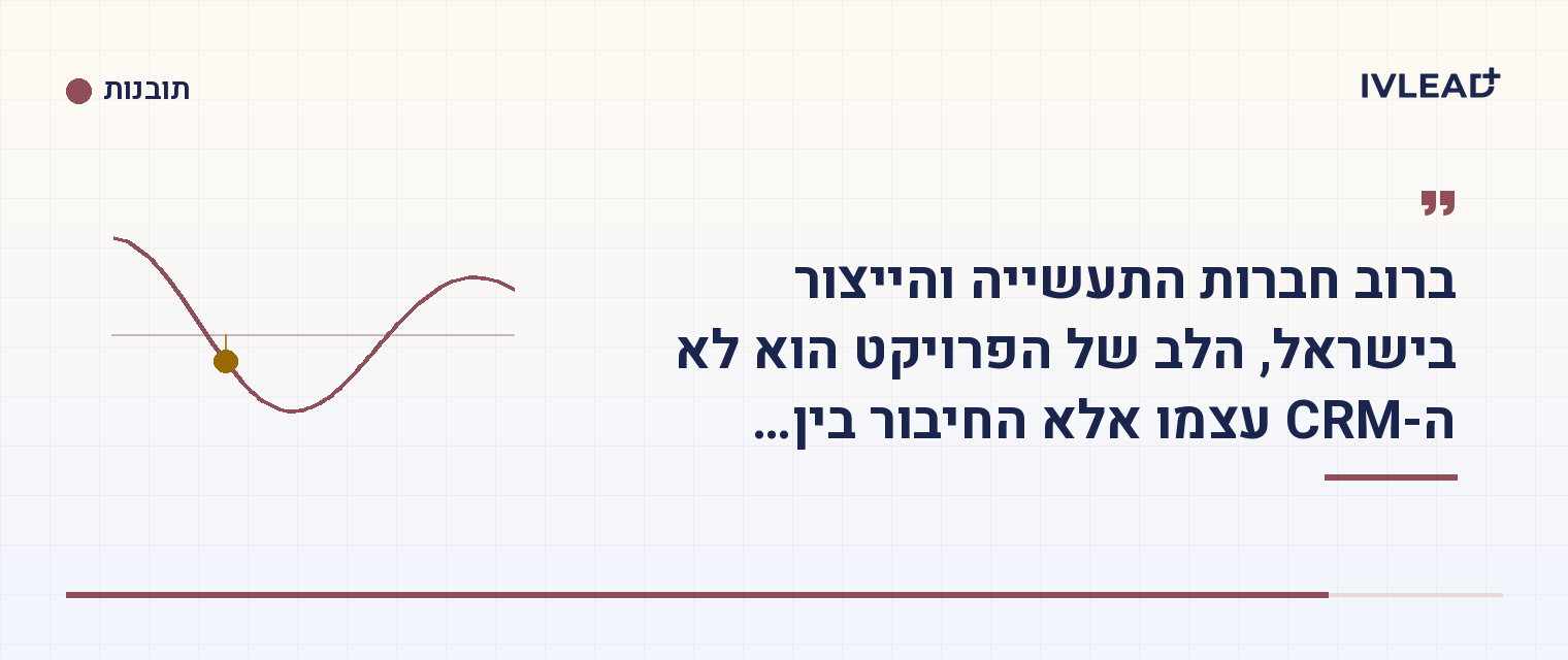 מי מחבר HubSpot ל-Priority או SAP Business One בישראל — ואיך עושים את זה נכון — IV-Lead