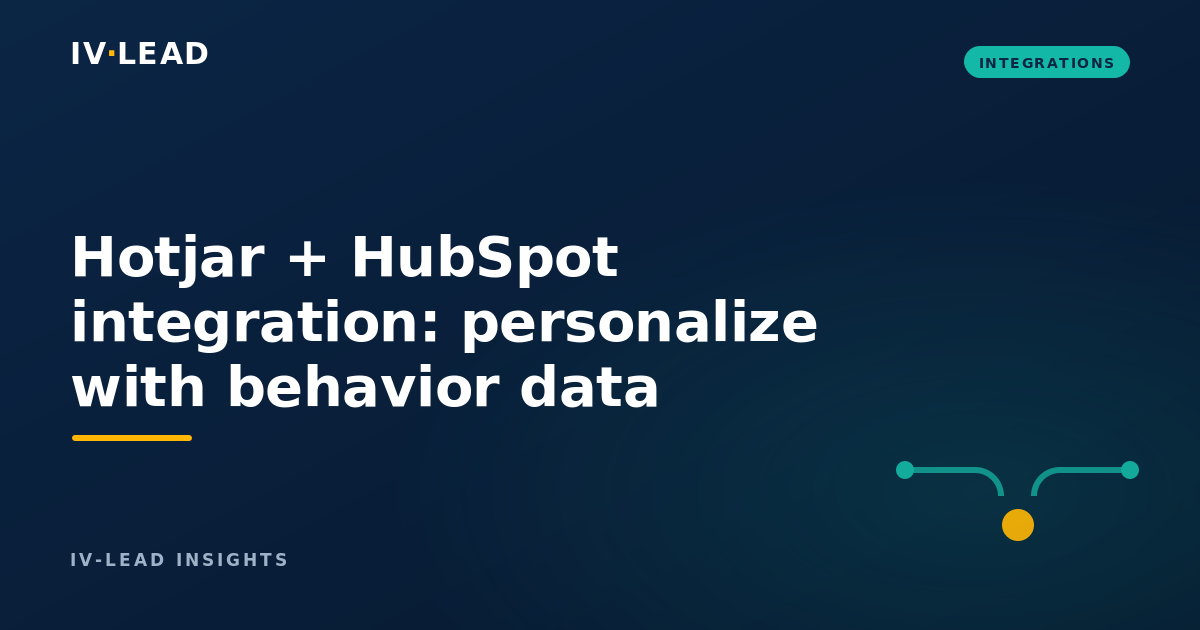 Hotjar + HubSpot integration: personalize with behavior data