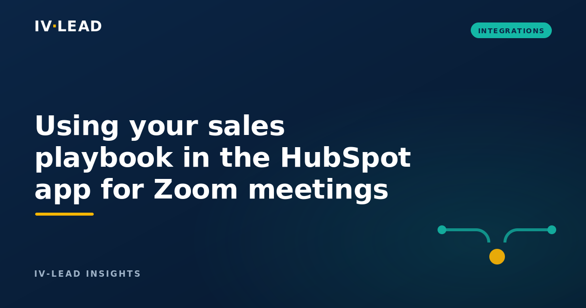 Using your sales playbook in the HubSpot app for Zoom meetings