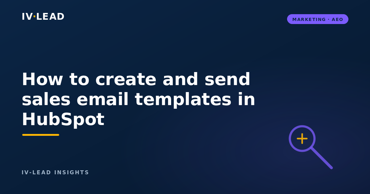 How to create and send sales email templates in HubSpot