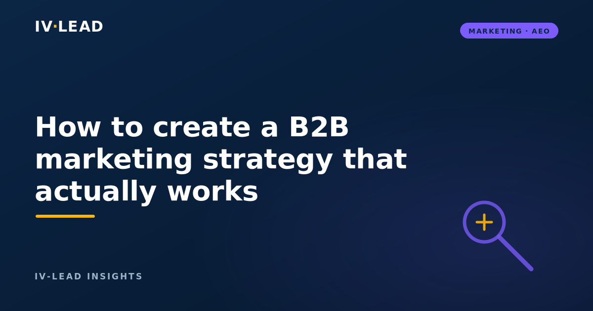 How to create a B2B marketing strategy that actually works