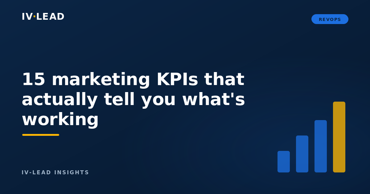 15 marketing KPIs that actually tell you what's working