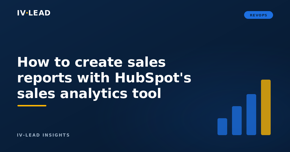 How to create sales reports with HubSpot's sales analytics tool