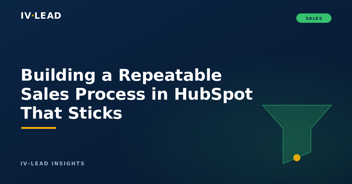 Building a Repeatable Sales Process in HubSpot That Sticks