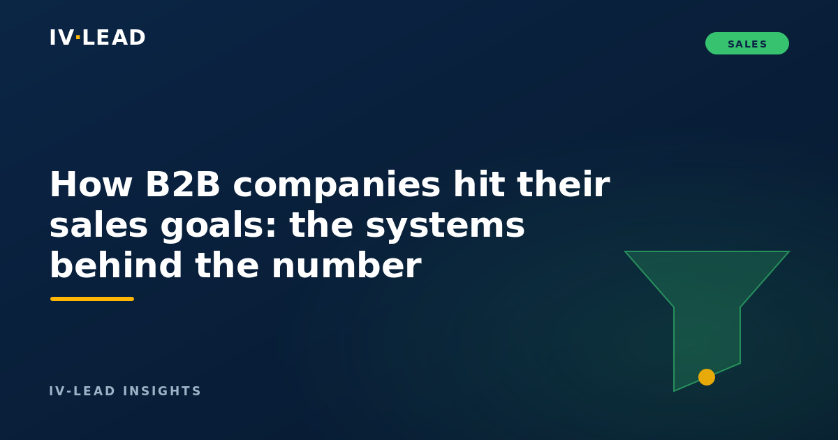 How B2B companies hit their sales goals: the systems behind the number