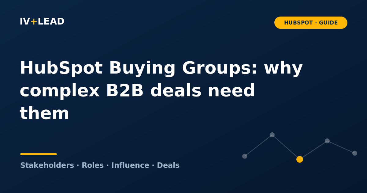 What are HubSpot Buying Groups — and why do complex B2B deals need them?