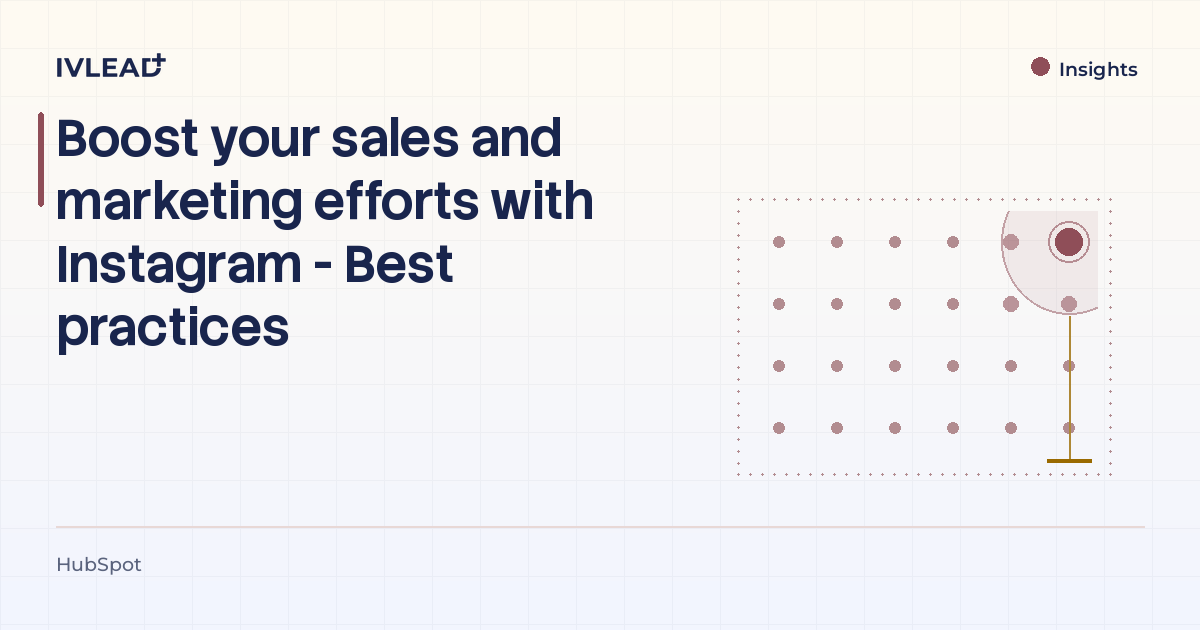Boost your sales and marketing efforts with Instagram - Best practices — IV-Lead