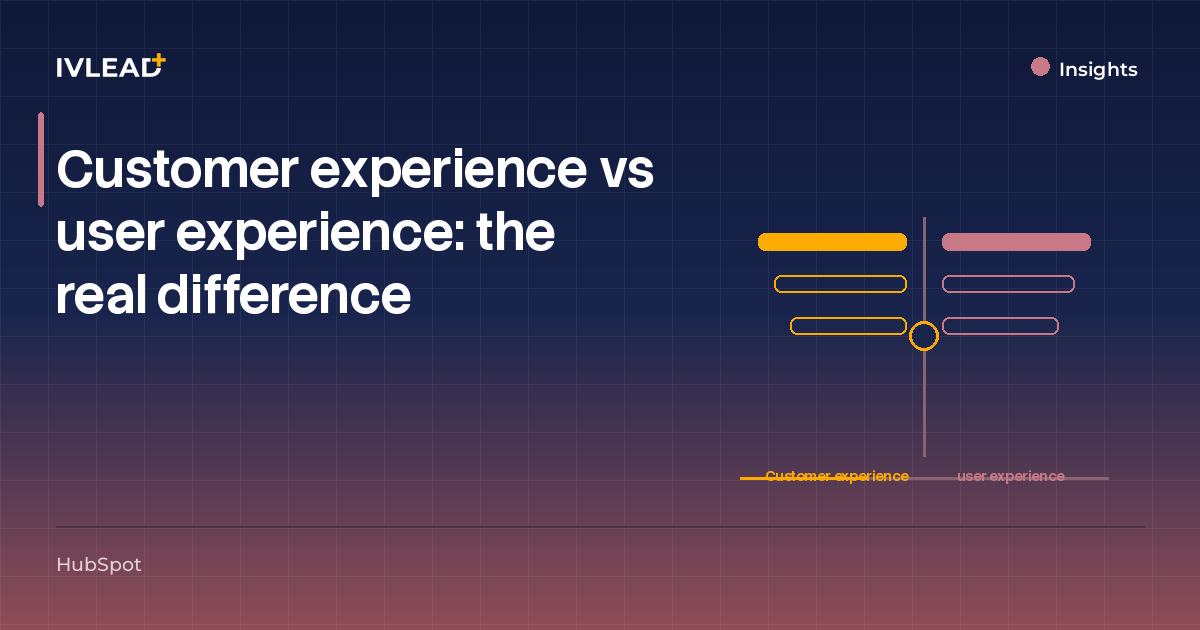 Customer experience vs user experience: the real difference — IV-Lead
