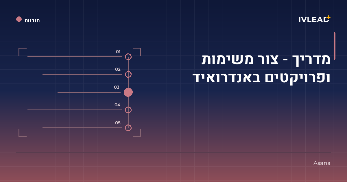 מדריך - צור משימות ופרויקטים באנדרואיד — IV-Lead