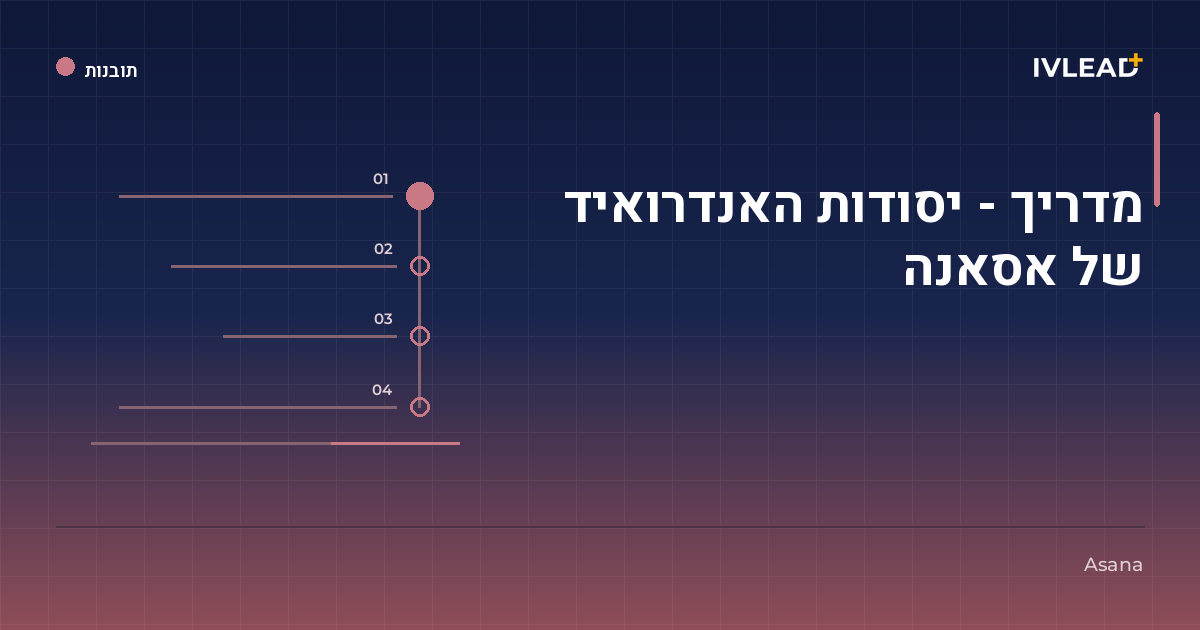 מדריך - יסודות האנדרואיד של אסאנה — IV-Lead