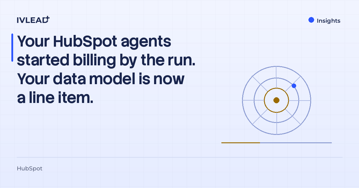 Your HubSpot agents started billing by the run. Your data model is now a line item. — IV-Lead