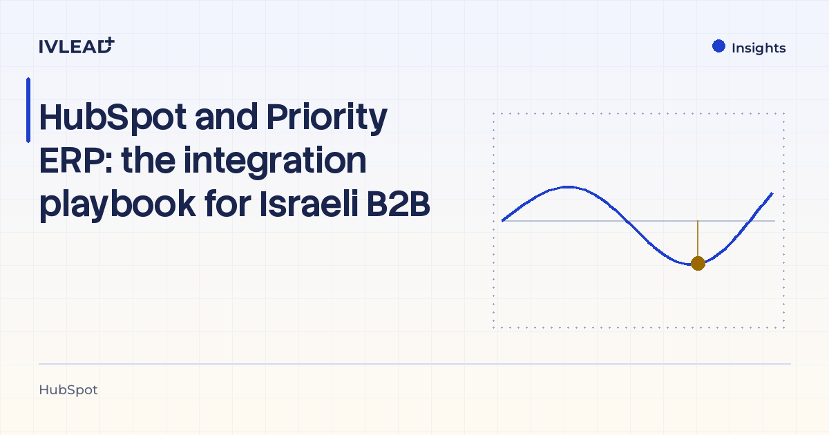 HubSpot and Priority ERP: the integration playbook for Israeli B2B — IV-Lead