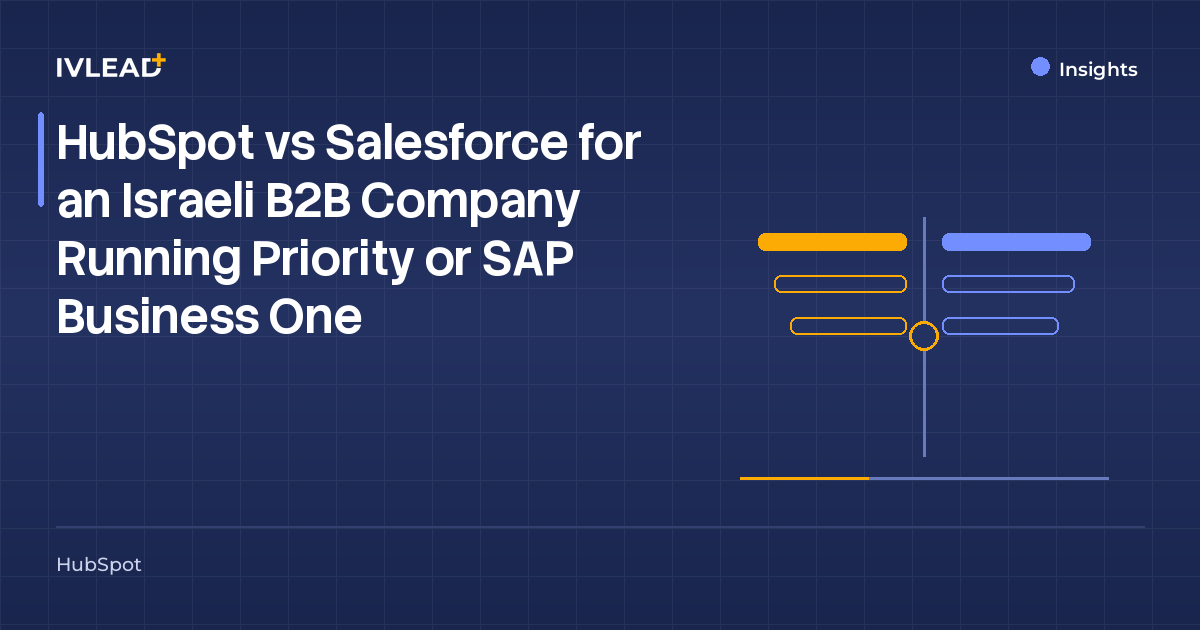 HubSpot vs Salesforce for an Israeli B2B Company Running Priority or SAP Business One — IV-Lead