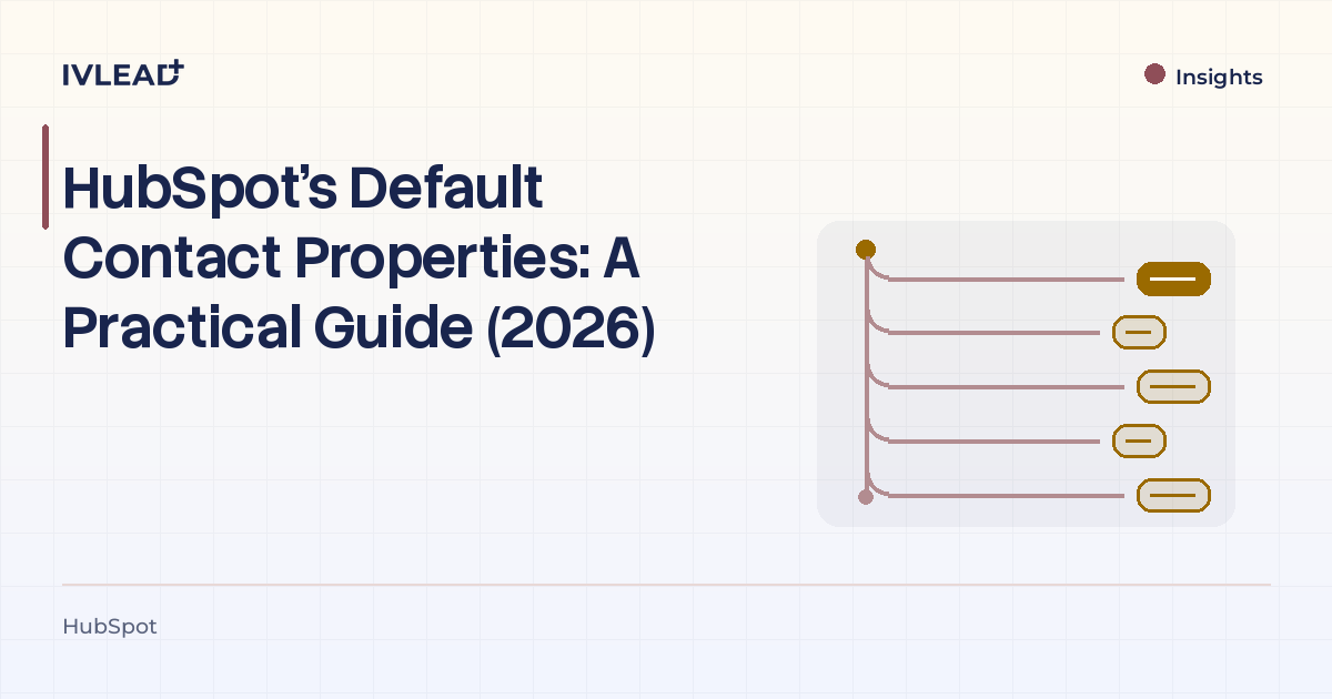 HubSpot's Default Contact Properties: A Practical Guide (2026) — IV-Lead
