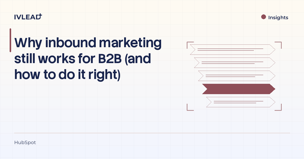 Why inbound marketing still works for B2B (and how to do it right) — IV-Lead