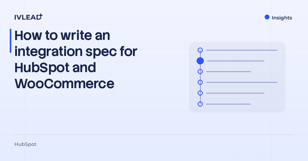 How to write an integration spec for HubSpot and WooCommerce — IV-Lead