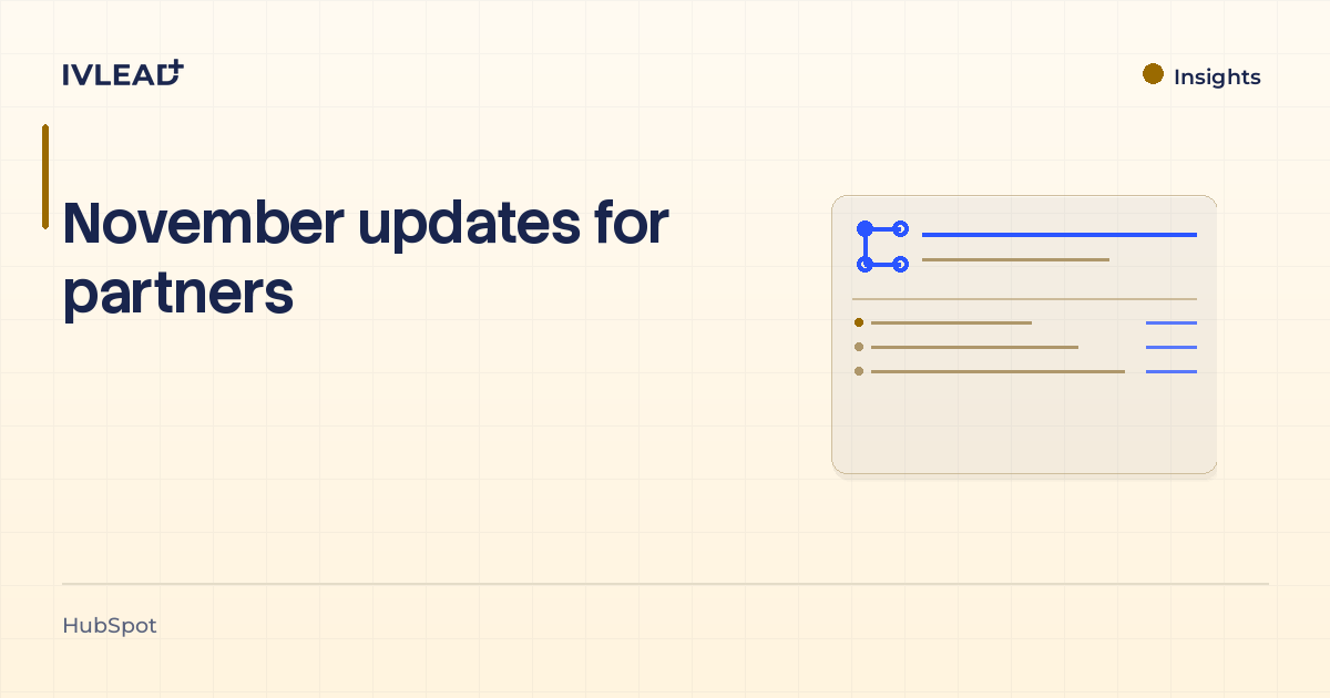 November updates for partners — IV-Lead