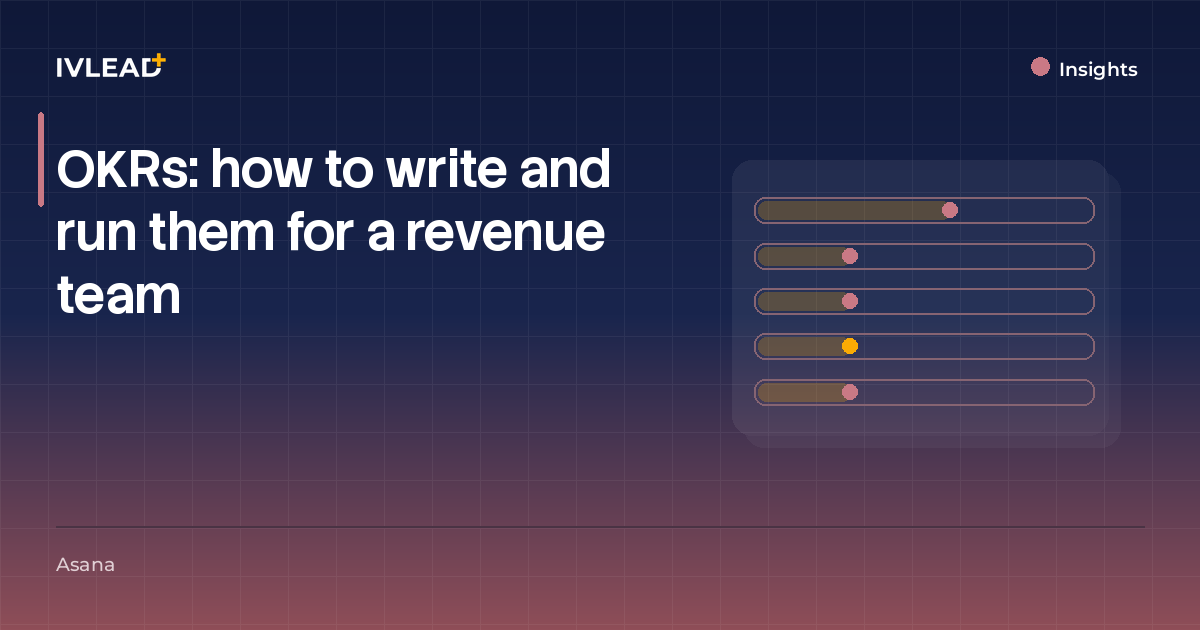 OKRs: how to write and run them for a revenue team — IV-Lead