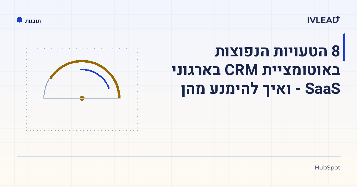 8 הטעויות הנפוצות באוטומציית CRM בארגוני SaaS - ואיך להימנע מהן — IV-Lead