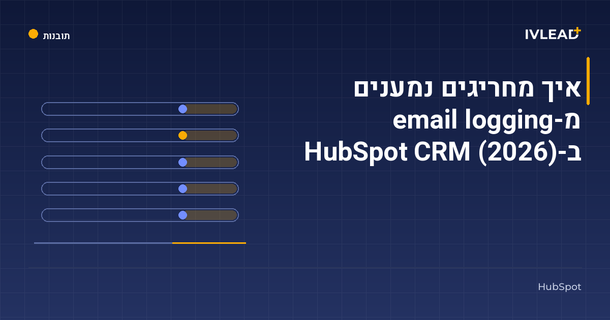 איך מחריגים נמענים מ-email logging ב-HubSpot CRM (2026) — IV-Lead