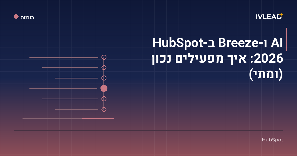 AI ו-Breeze ב-HubSpot 2026: איך מפעילים נכון (ומתי) — IV-Lead