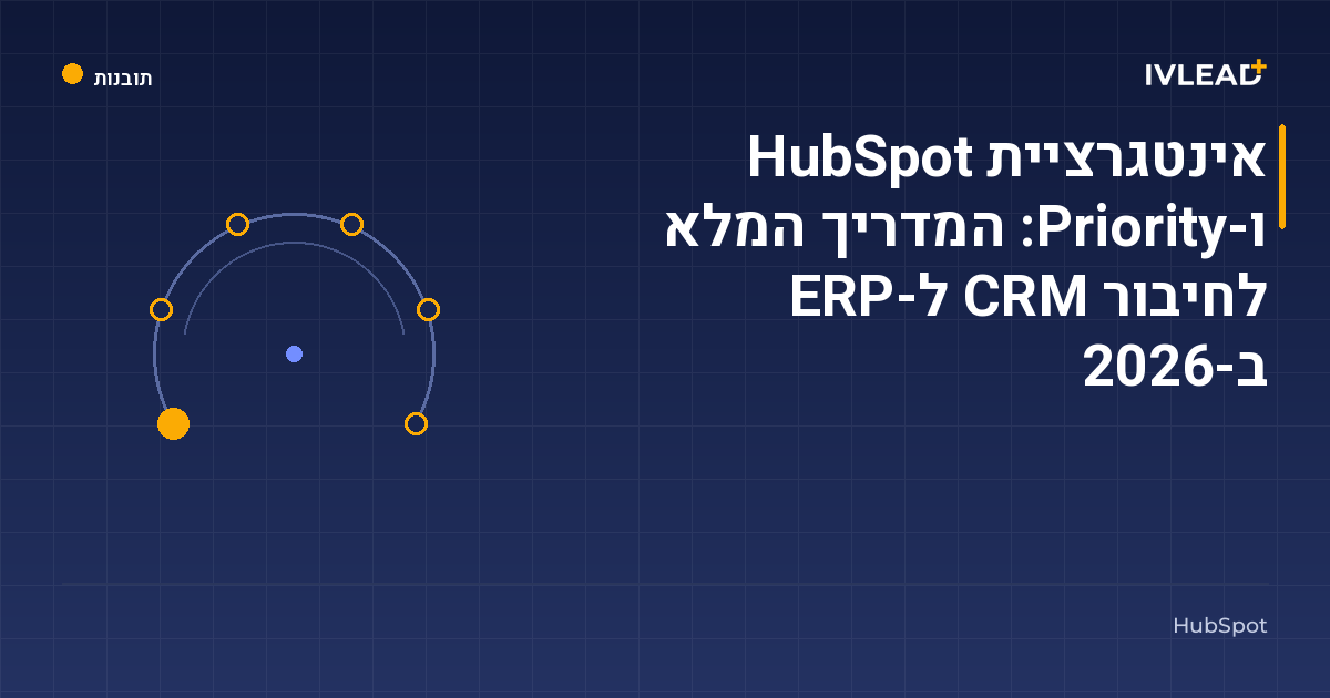 אינטגרציית HubSpot ו-Priority: המדריך המלא לחיבור CRM ל-ERP ב-2026 — IV-Lead