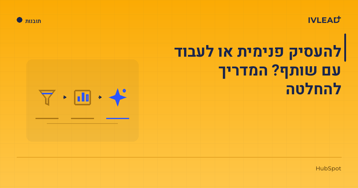 להעסיק פנימית או לעבוד עם שותף? המדריך להחלטה — IV-Lead