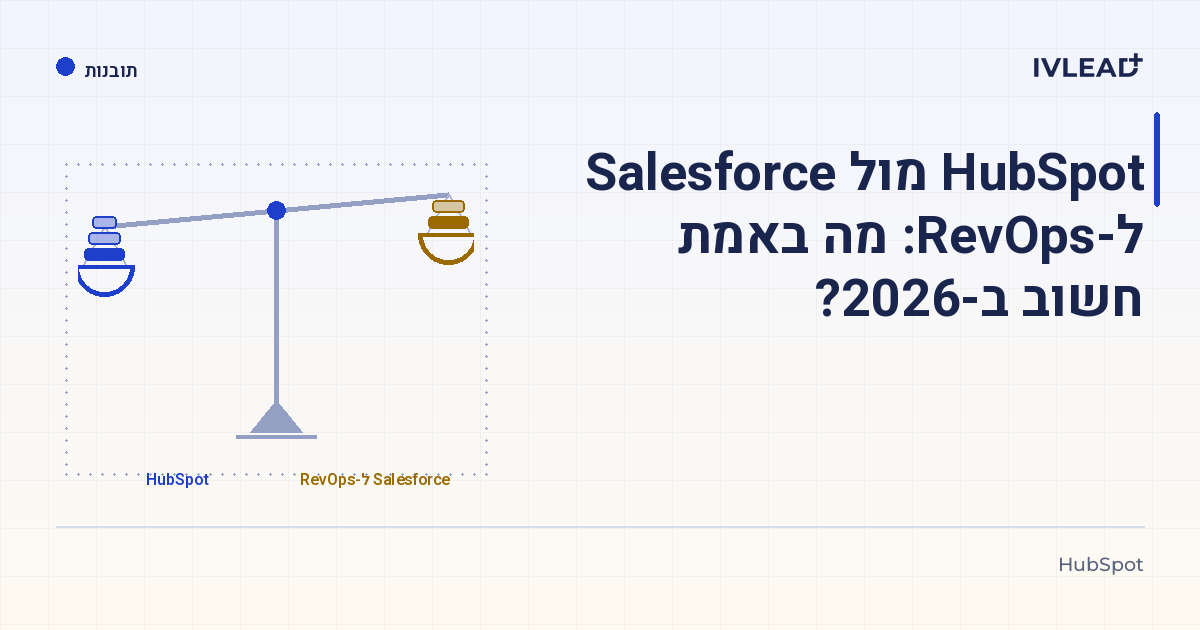 HubSpot מול Salesforce ל-RevOps: מה באמת חשוב ב-2026? — IV-Lead