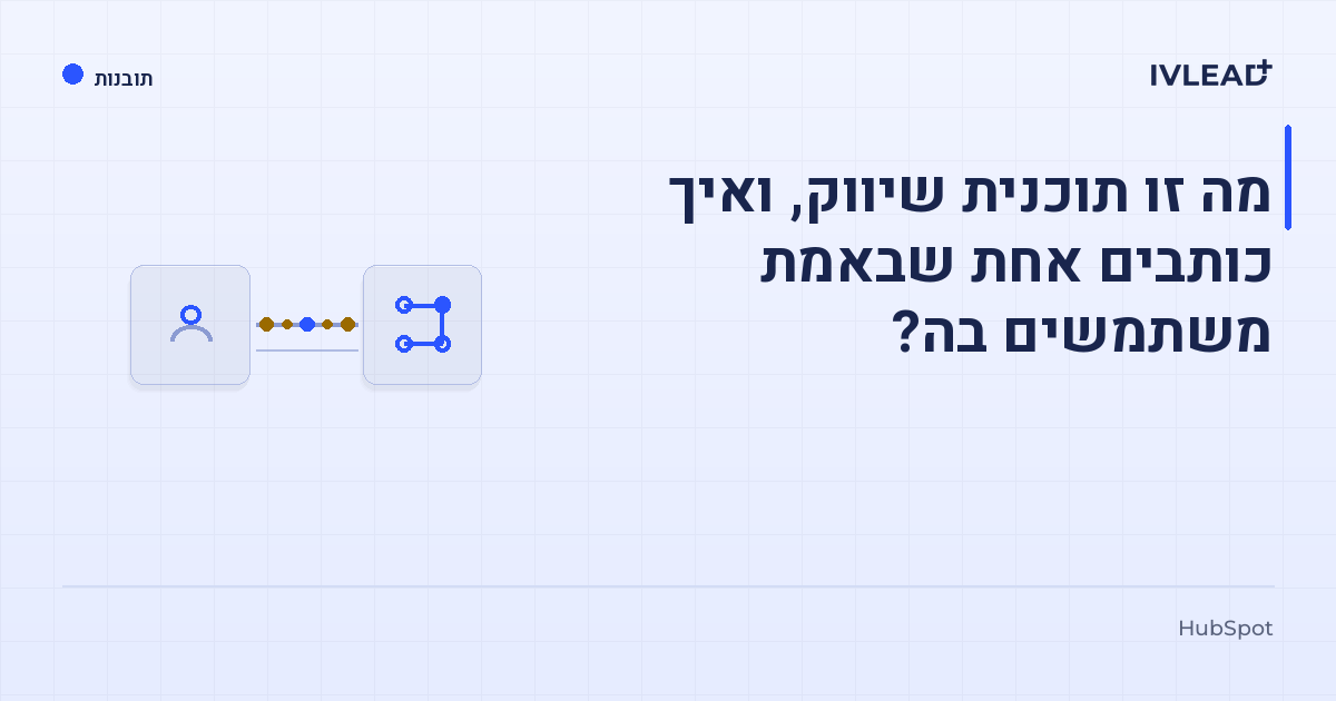 מה זו תוכנית שיווק, ואיך כותבים אחת שבאמת משתמשים בה? — IV-Lead