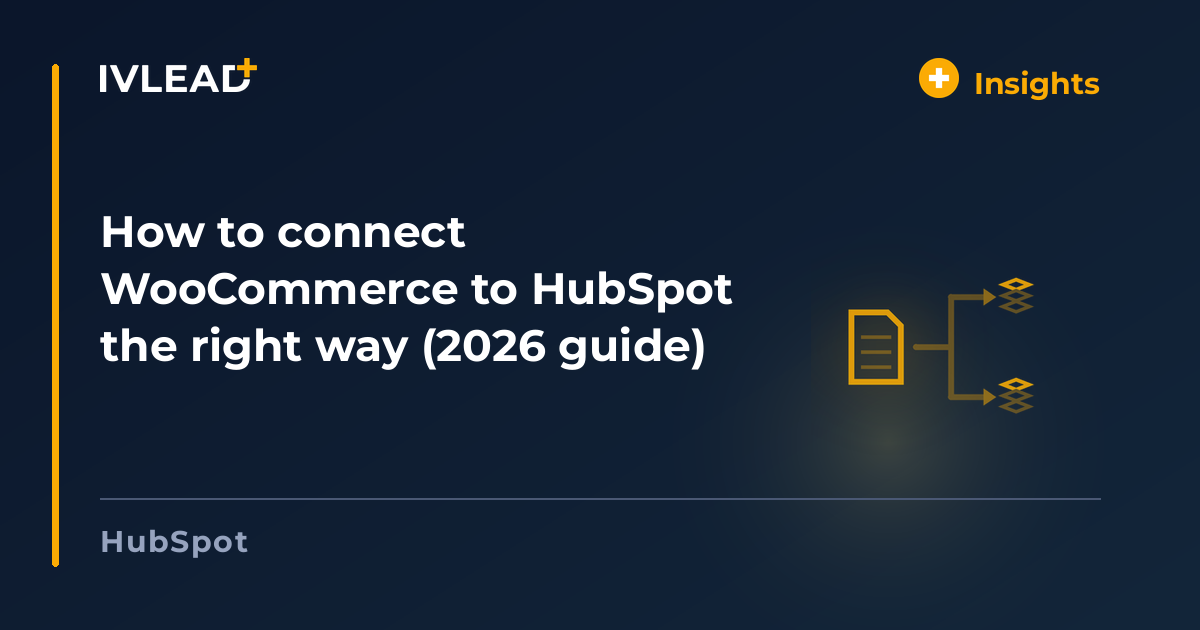 How to connect WooCommerce to HubSpot the right way (2026 guide) — IV-Lead