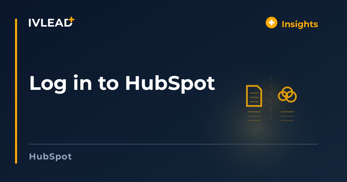 Log in to HubSpot — IV-Lead