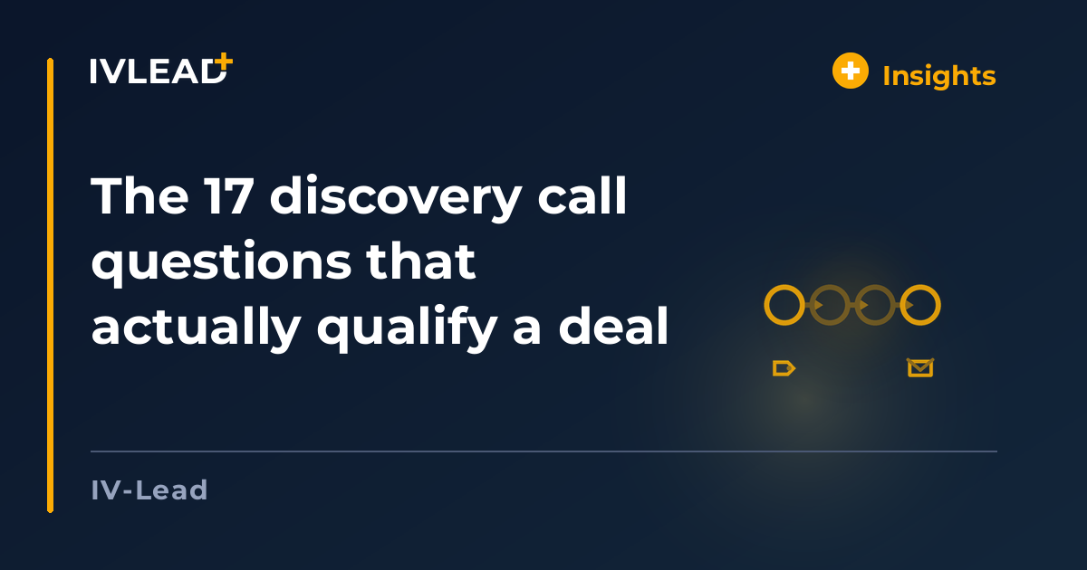 The 17 discovery call questions that actually qualify a deal — IV-Lead