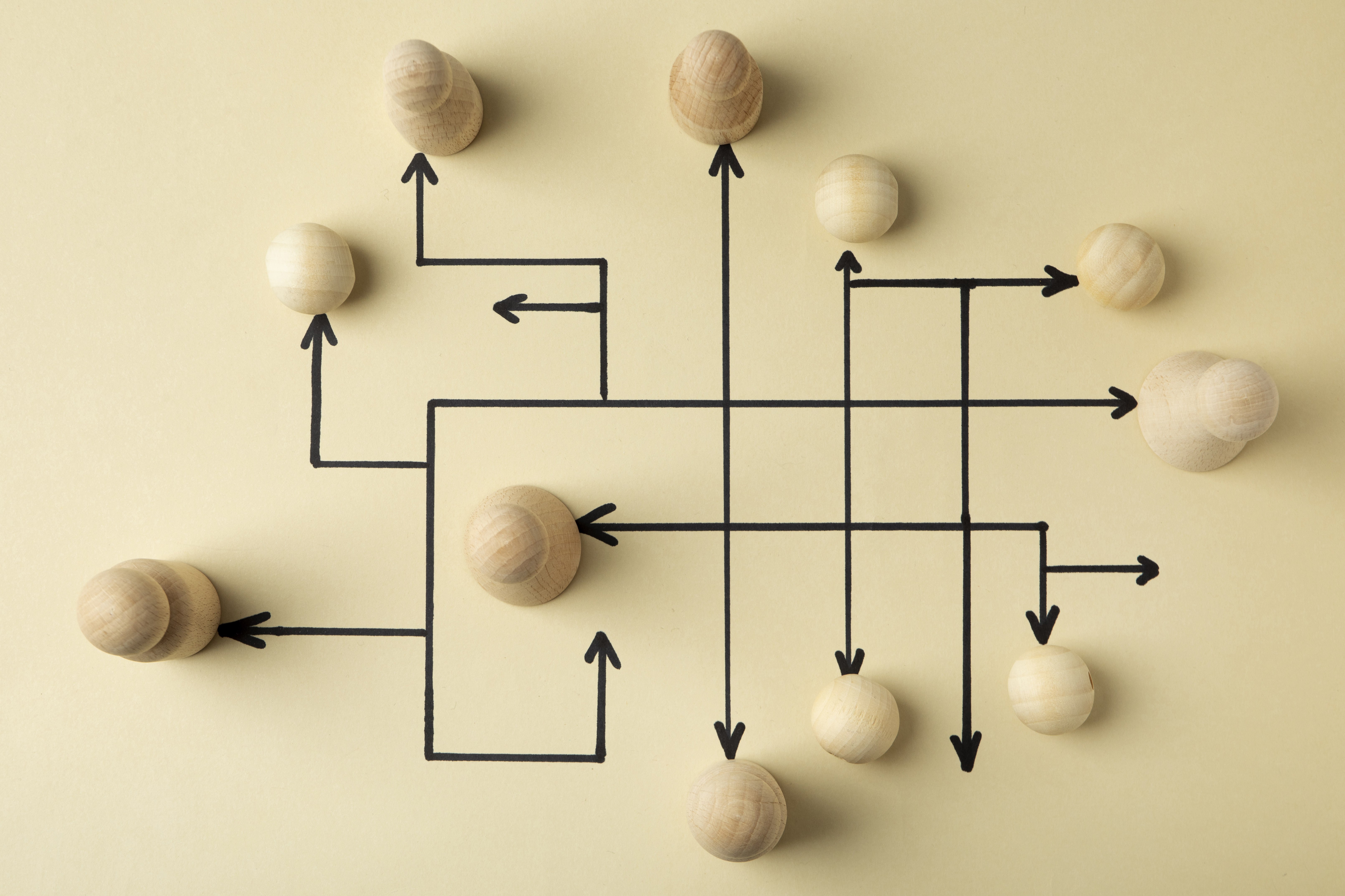 top-view-wooden-pawns-arrangement